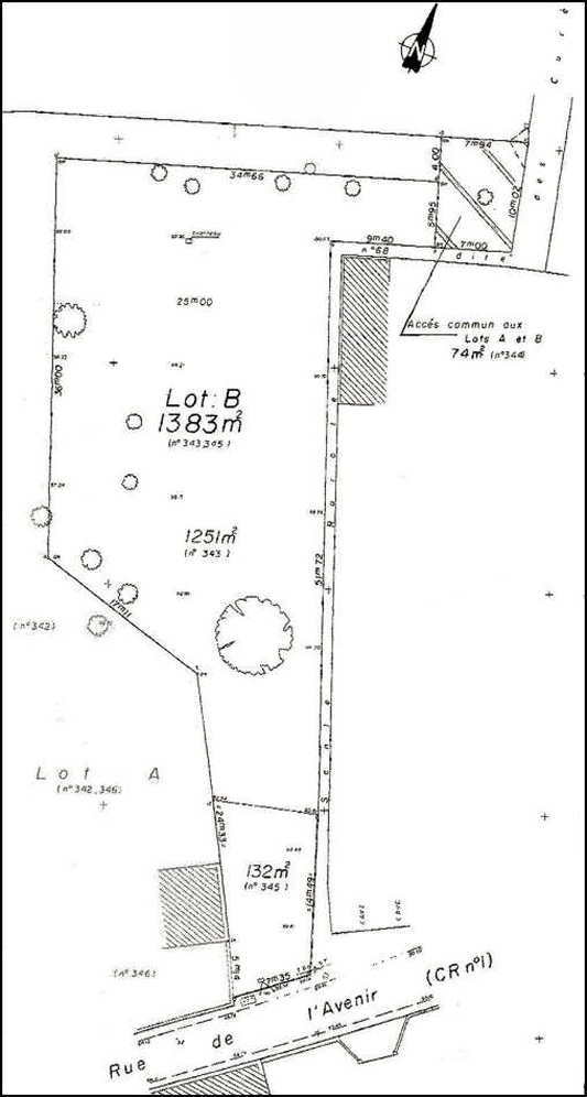 Terrain constructible de 1383 m2